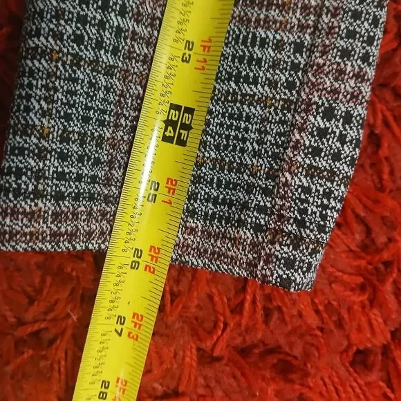 SOHO Apparel Ltd Women's Pants Small Black Check Stretch Pull‎ On Slim Fit Y2K - Picture 8 of 9